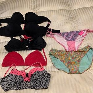 5 Bathing Suit Tops and Two Bottoms